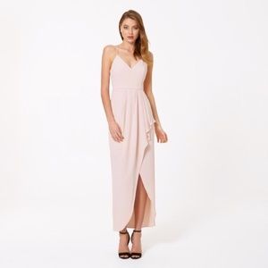 Ever New V Neck Split Front Maxi - Nude Pi…